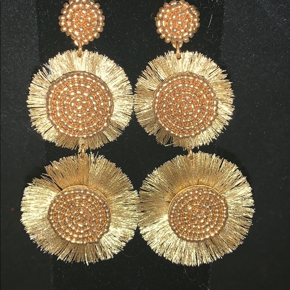 J Crew gold tassel earrings - Picture 2 of 4